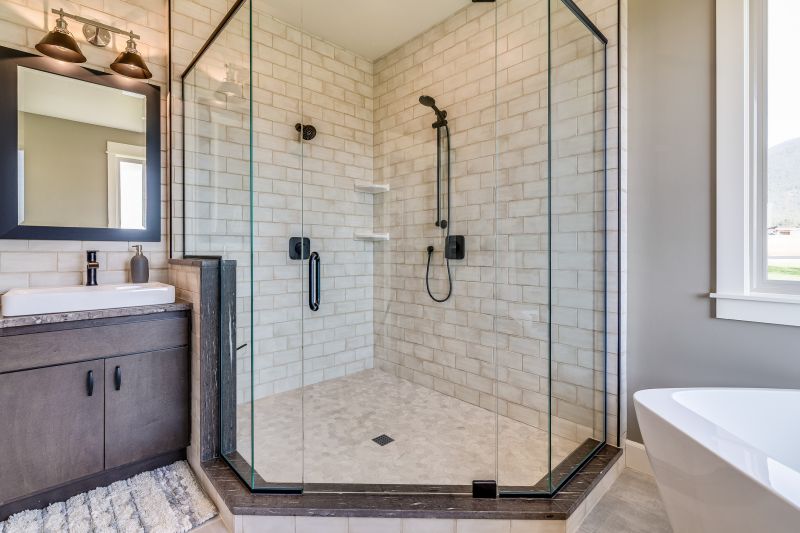 Compact Shower with Corner Bench